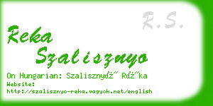 reka szalisznyo business card